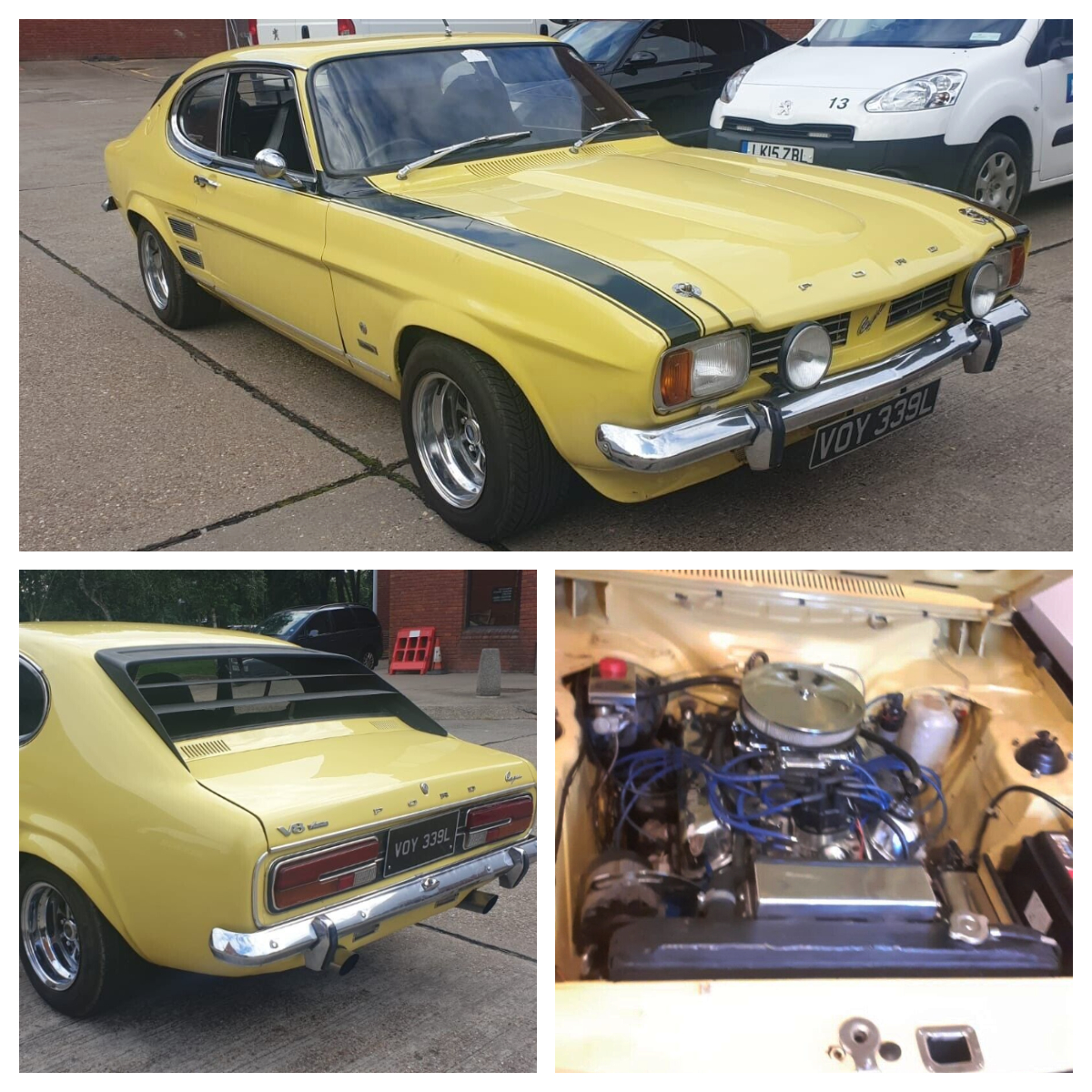 Genuine 1972 Basil Green Ford Capri V8 Perana Classic Fords For Sale